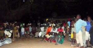 Onchocerciasis teaching in the villages
